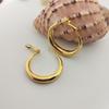 Aretes de Pin de Explosiones Circulares Plata para Mujer Corea del Sur Elegantes Populares en Internet Estilo Frío de Alto Nivel Combinan con Todo Aretes de Anillo