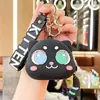 Gato de Ojos Grandes Monedero de Silicona Llavero Accesorio para Mochila Colgante Lindo Premium Encanto para Bolsa de Auriculares Regalo Pequeño