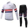 JIEPOLLY roupa de ciclismo traje de manga comprida almofada de silicone bicicleta masculina e feminina secagem rápida roupas para atividades ao ar livre