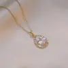 Collar para Mujer, Moda Transfronteriza, Diseño Nicho de Corazón, Versátil Elegante, Colgante Simple y Versátil, Collar Cadena Clavícula para Mujer