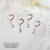 Accesorios Populares para Uñas con Borlas de Aleación y Diamantes Rosas, Colgante de Mariposa y Corazón de Plata Ultrabrillante de Lujo Ligero, Accesorios para Uñas Portátiles