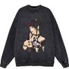 Comercio Exterior Aliexpress Tendencia Nacional Americano Retro Desgastado Sudadera Cuello Redondo Pareja Hombre y Mujer Tops Calle Marca de Moda Venta al por Mayor