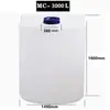 Cubo de Plástico para Piscina, Blanco, Amarillo, Azul 100/200L Cubo Dosificador de Químicos, Cubo Grueso para Mezcla de Químicos