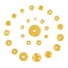 Puzuo Retenção Forte de Cor Ouro Brilhante 24K Acessórios DIY Botões de Roda Espaçadores Acessórios para Pulseira Colar Espaçadores para Artesanato Atacado
