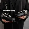 Zapatos de Cuero para Niños, Nuevo Estilo Otoño, Ribeteados con Encaje, Estilo Británico, Zapatos de Princesa para Niñas, Zapatos de Suela Única Transpirables para Niñas Pequeñas, Zapatos de Rendimiento
