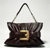 Bolsa de corrente feminina bolsa plissada nuvem bolsa de ombro para o dia a dia sensação de luxo bolsa tote grande capacidade moda para o dia a dia ombro único