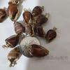 Concha con borde galvanizado, accesorios de joyería para hacer tú mismo, pendientes, colgante, concha natural creativa hecha a mano.