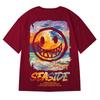 2023 Camiseta Smiley Urbana Moderna Suelta Camiseta Americana Manga Corta Hombre Casual Media Manga Talla Extra Hombre Verano Moderna