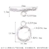Plata de Ley S925 Hebilla de Cierre de Madera Brillante Hebilla de Conexión Seiko Hebilla de Acabado para Pulsera de Cristal DIY Accesorios
