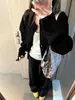 Cardigã preto, novo estilo 2025, peça externa para primavera/outono, cardigã de tricô casual para mulheres, camada externa de outono/inverno, top casual