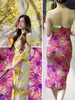 Pijamas Tela de Seda Algodón Seda de Algodón Artificial Vestido para Niños Tela para Ropa Verano Caída Estampado