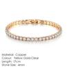 Pulsera de Tenis Explosiva de Venta Caliente Transfronteriza de Amazon para Mujer Chapada en Oro Real con Zirconia Pulsera al por Mayor Pulsera de Diamantes Completa s5650