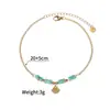 Lele Jewelry Estilo Ins Europeu e Americano Venda Cruzada Mais Vendida Tornozeleira de Pérola de Concha Estilo Férias no Oceano Personalizado Joia de Pé para o Pé Ouro 18K