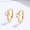Pendientes de Diamante Fila de Estrellas para Mujer Verano Plata de Ley 925 Nueva Moda Anillo de Oreja Ola de Estrella Ins Elegante Joyería de Oreja de Gama Alta