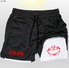 Mantra Animación de Batalla Transfronteriza Pantalones Cortos de Running para Hombre Casual Verano Fitness Transpirables Bolsillo para Teléfono Cordón