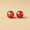 Ágata Roja Natural, Ágata Negra, Cuentas Redondas Sueltas Redondas Perforadas, Runas Totémicas, Cultura Popular, Protección Budista, Signos del Zodiaco