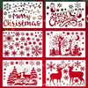 Decoración Europea y Americana para Fiestas Navideñas Plantillas Huecas para Pintar para Patrones DIY Pintados a Mano por Niños, Plantillas para Calcar, Pulverizar y Frotar