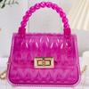 Bolso bandolera de cadena para mujer Itsoumei, Bolso de gelatina transparente acolchado, Nuevo mini bolso de almacenamiento para labiales
