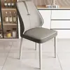 Silla Nórdica Simple Silla con Respaldo de Lujo Ligero Moderno Italiano Silla de Comedor para el Hogar Silla para Mesa de Comedor de Hotel Taburete de Restaurante Metal