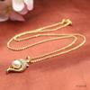 Colgante de Perla Natural de Agua Dulce Guan Yu Collar Delfín Pequeño Diamante Completo Joyería Fresca Fábrica Venta al por Mayor S1020322