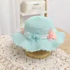 Sombrero de paja de princesa a prueba de sol para niña pequeña de verano, sombrero de pescador a prueba de sol para bebé niña de verano, bolsa para niños padre-hijo