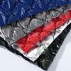Nuevo Tejido Compuesto de Cuero Acolchado Ultrasónico en Relieve, Cuadriculado Grueso Mate, Imitación de PU, Acolchado para Ropa y Bolsos