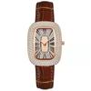 Reloj Yinlang/INRA, nuevo reloj de cuarzo resistente al agua con diseño de huevo de paloma y diamantes estrellados para mujer.