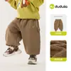 Dududu Home Calças Longas de Lã Forradas para Meninos Calças Quentes de Inverno Roupas de Inverno para Meninas Calças Casuais Engrossadas Conjunto de Calças para Bebê