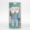 Pacote com 2 Colher Garfo Combinada Marca Hip Fort Pacote Único Colher de Sopa com Cabeça Macia para Bebê Colher de Alimentação Quente para Bebê Cabo