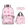 Sanrio kuromi kuromi Mochila Escolar Mochila Estudantil Lancheira Térmica Bolsa de Lanche Estojo Conjunto de Três Peças