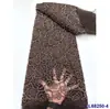 Tecido de Malha para Bordado de Plantas com Posicionamento de Precisão em Formato de Rosa Tecido de Renda com Lantejoulas para Noivas