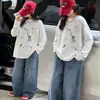 Camiseta base de algodón puro para niña 2026 nuevo modelo camiseta de dibujos animados de manga larga con cuello redondo para niños top de otoño