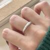 Anillo de circonita estrella de ocho puntas de plata de ley 925 estilo coreano Fan Zhiqiao anillo abierto sencillo de moda INS de Xiaohongshu