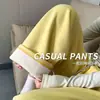 Pantalones de Chándal Rectos con Forro de Polar Estilo Europeo para Mujer, Nuevo Modelo de Otoño, Cálidos de Polar de Cintura Alta de Pierna Ancha Casual Largos