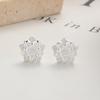 925 Sterling Silver Doce Fio de Lótus Orelha Prego Moda Verão Feminino Pequeno Fresco Lótus Orelha Osso Prego Ins Elegante Orelha Jóias