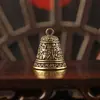 Novo sino da sorte de latão estilo antigo com o caractere "Fu" - Pingente de sino de latão DIY, decoração criativa de sino de latão