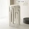Taburete de plástico extraespesor modelo 2026 para la temporada, engrosado para uso doméstico, taburete redondo suave y acolchado para comer en restaurantes, taburete alto apilable