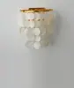Lámpara de pared de concha marina, dorada colorida, lujo ligero, minimalista, posmoderna, de noche, pasillo, redonda, luminaria de pared nórdica, otros