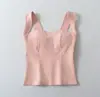 Top de tirantes acolchado elegante de color liso para mujer, corte ajustado, entallado en la cintura, estilo corto, con cremallera trasera y tirantes