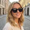 Nuevas Gafas de Sol Retro Cat-Eye Europeas y Americanas Versátiles para Mujer, Estilo Coreano, Maquillaje Sencillo, Gafas de Sol de Moda de Gama Alta