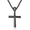 Collar Cruz de Béisbol Transfronterizo Promocional Colgante Nuevo de Acero Inoxidable Europeo y Americano Acero de Titanio Joyería para Hombres Venta al por Mayor