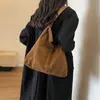 Bolso de Hombro de Gran Capacidad Otoño e Invierno Nuevo Bolso de Hombro de Gamuza Gamuza Bolso Tote Otoño e Invierno Moderno y Versátil Gama Alta