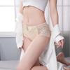 Calzones de Encaje Sexy Sin Costuras Transparentes con Patrón de Cintura Media para Mujer Algodón Cómodo Transpirable Levanta Glúteos Calzones para Niñas