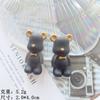 Oso de Cristal Caricatura Lazo de Moño Oso Resina Accesorios DIY Funda para Teléfono Móvil Llavero Colgante para Bolso Joyería Muñeco