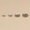 Venta al por mayor del fabricante Joyería de Plata de Ley S925 Accesorios para Pulseras DIY de Plata Tailandesa Cuentas Espaciadoras de Mantra de 5-10 mm Separador de Plata
