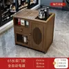 Mesa de Té Móvil, Pequeño Soporte para Té, Gabinete de Té para el Hogar, Mesa de Té Pequeña, Juego de Té Kung Fu para Balcón, Gabinete Lateral Integrado con Tetera