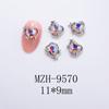 Joias para unhas em formato de coração amor Cruz estrela coração de pêssego Dia dos Namorados acessórios diy joias de liga de diamante joias de diamante para unhas