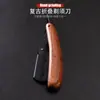 Navaja de afeitar manual para hombre transfronteriza, mango de madera maciza, soporte para cuchilla de acero inoxidable, navaja de barbero, navaja