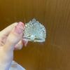 Corea del Sur ins corona metal cuentas de cristal clip de agarre para coleta alta horquilla para viajero clip para coleta de princesa tocado al por mayor