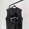 AliExpress estampado colete masculino em americano lavado angustiado algodão top verão solto moda sem mangas